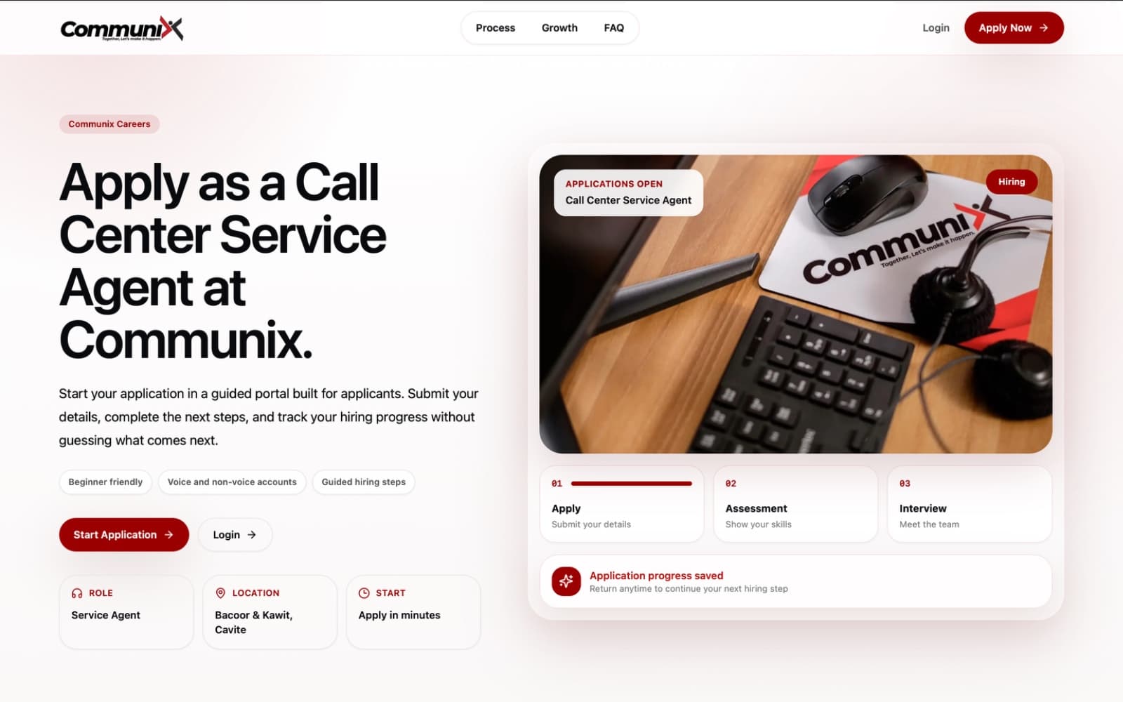 Communix Applicant Portal